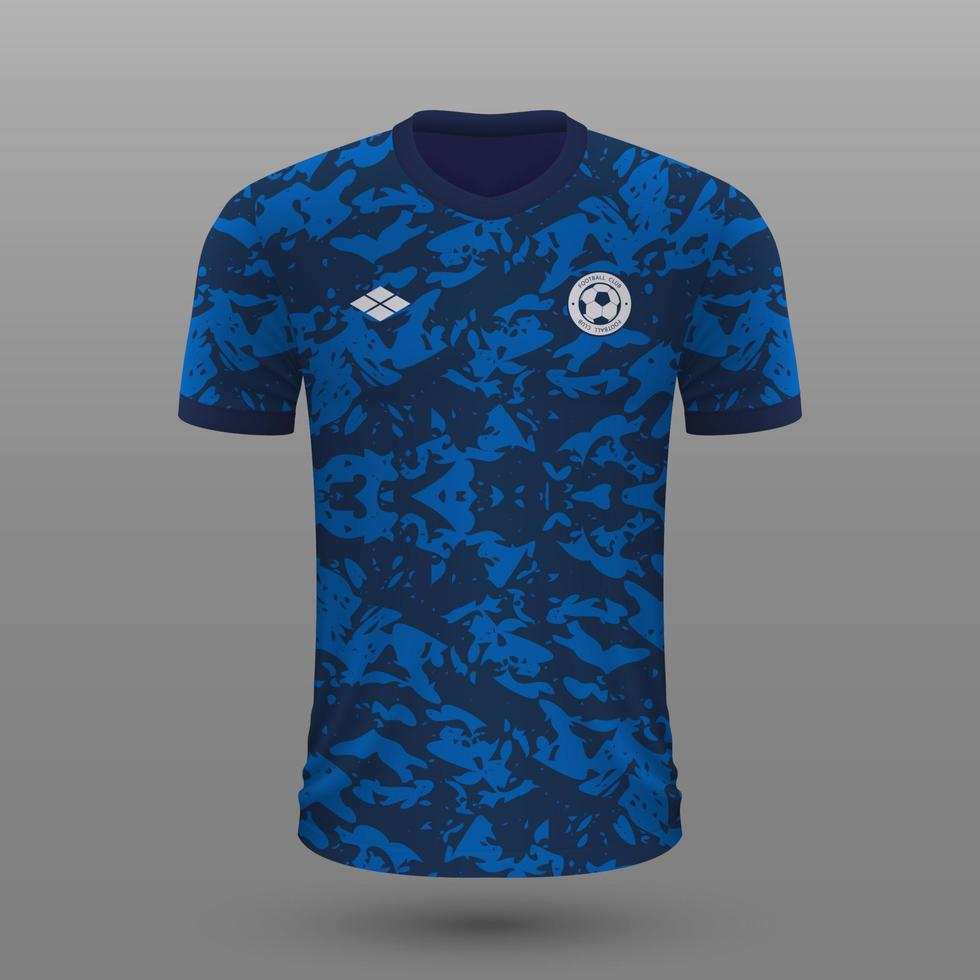 Camiseta de fútbol realista, plantilla de camiseta local de Eslovaquia para equipo de fútbol. vector