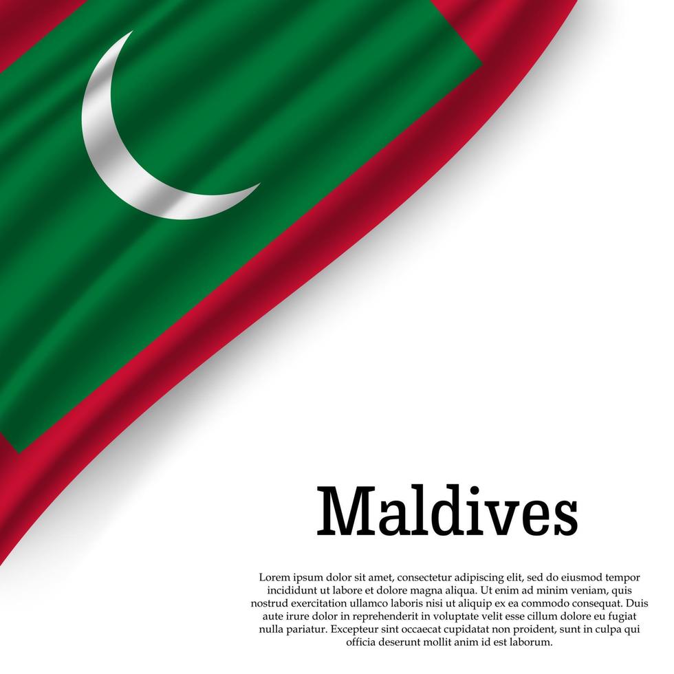 waving flag of on white background vector