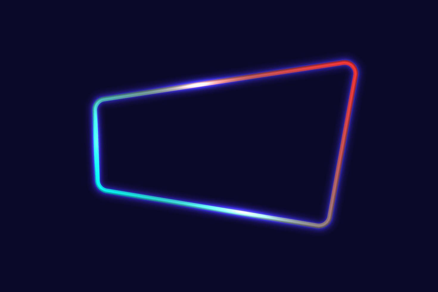 Neon frame with lights effects. Shining banner vector
