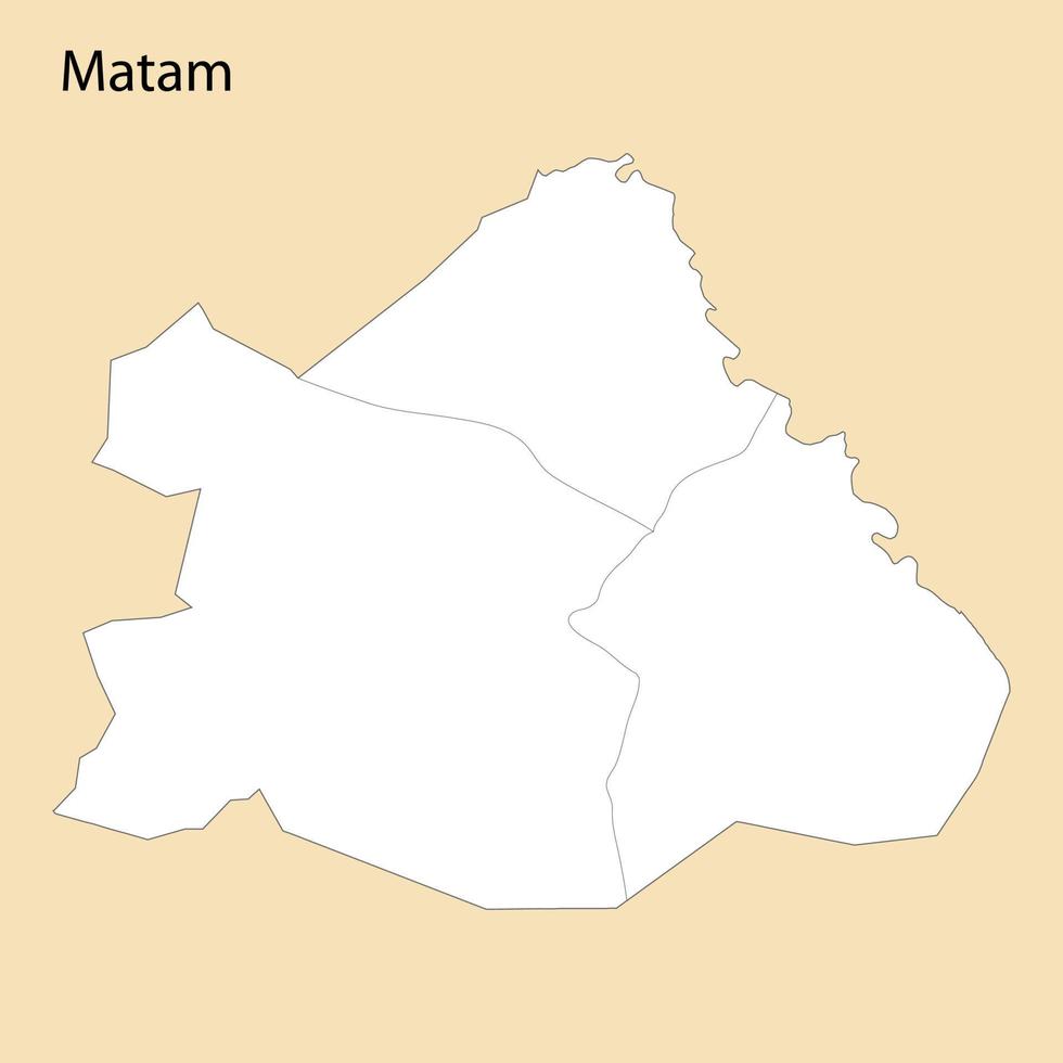 High Quality map of Matam is a region of Senegal, vector