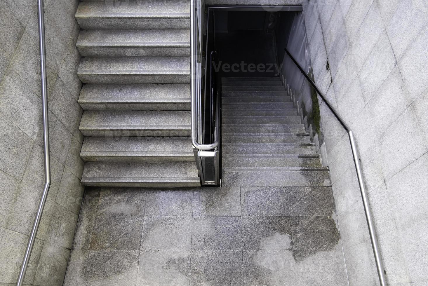 Underground access stairs photo