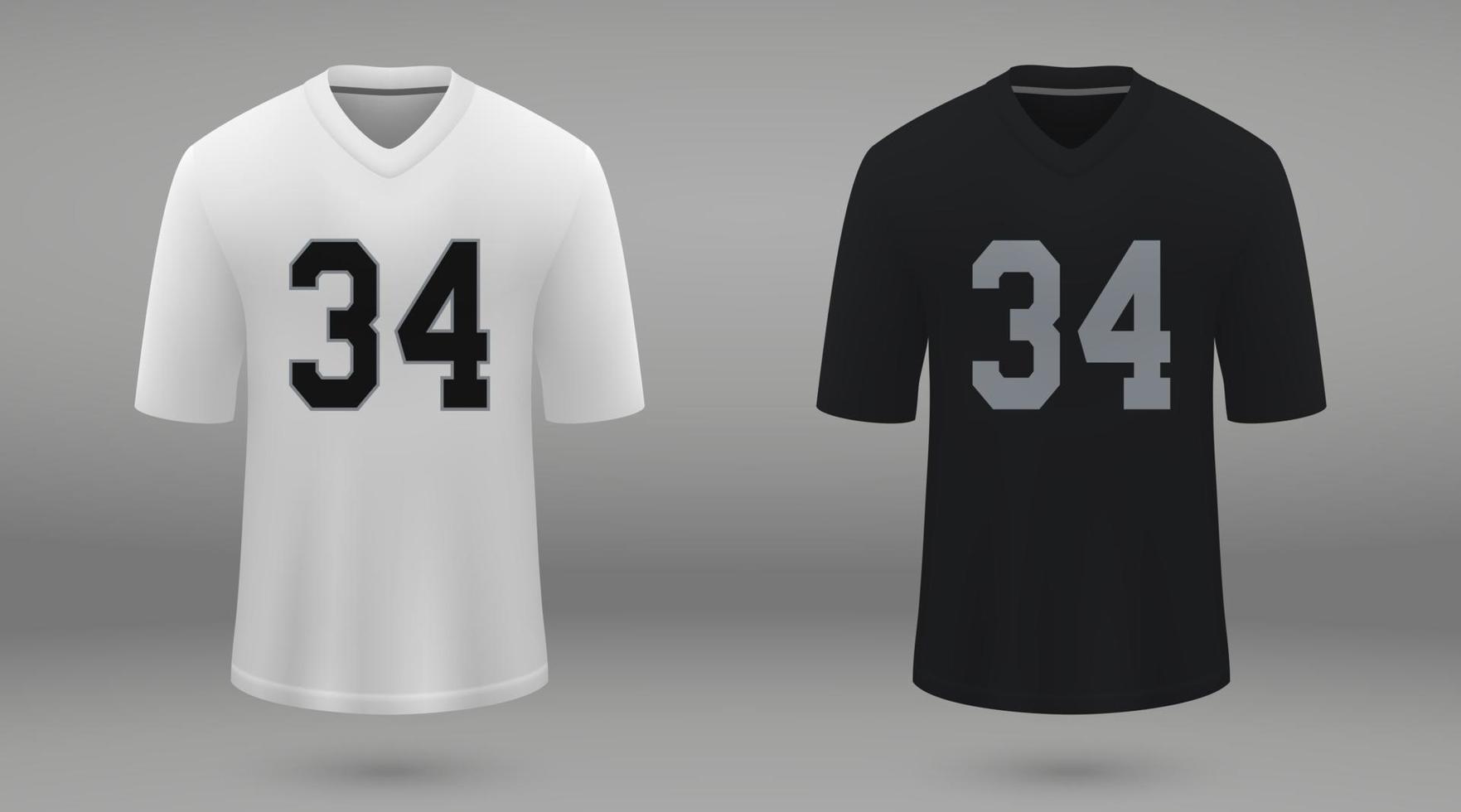 Realistic american football jersey vector