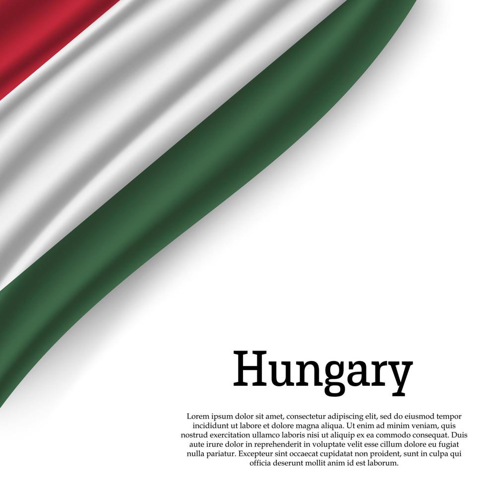 waving flag of on white background vector