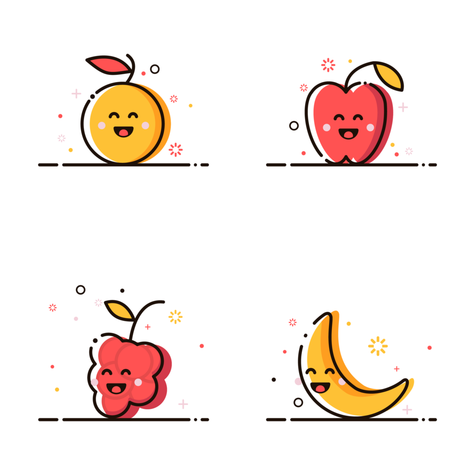 Fruta icono en mbe estilo png