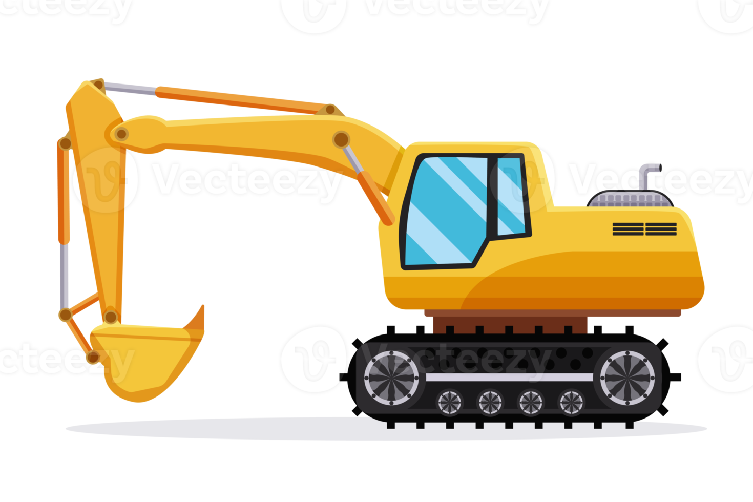 Construction equipment loader illustration png