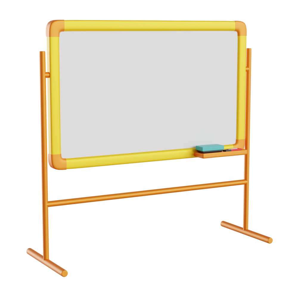 white board standing in classroom, office or etc png