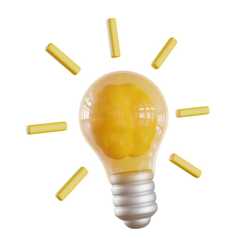 idea light isolated on transparent background png