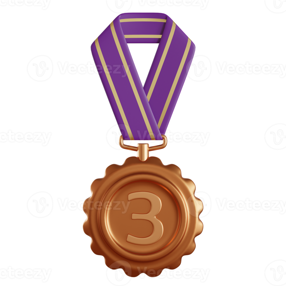 bronze médaille isolé sur transparent Contexte png