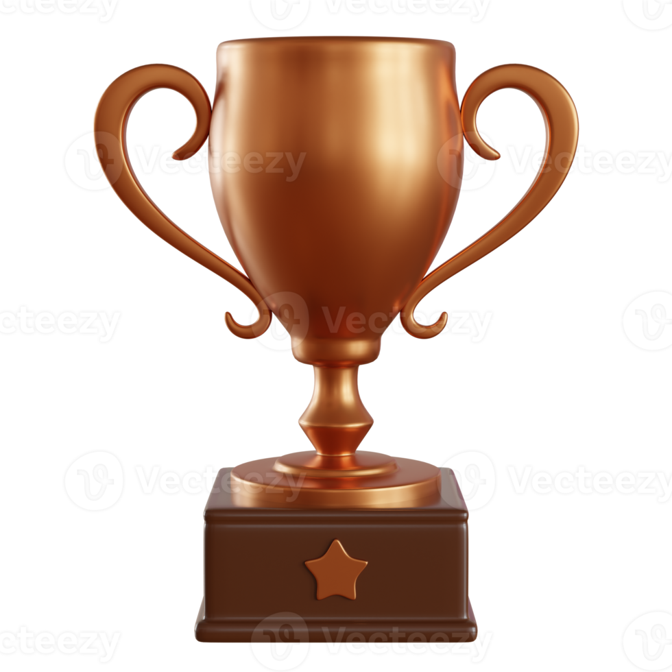 bronze throphy isolated on transparent background png