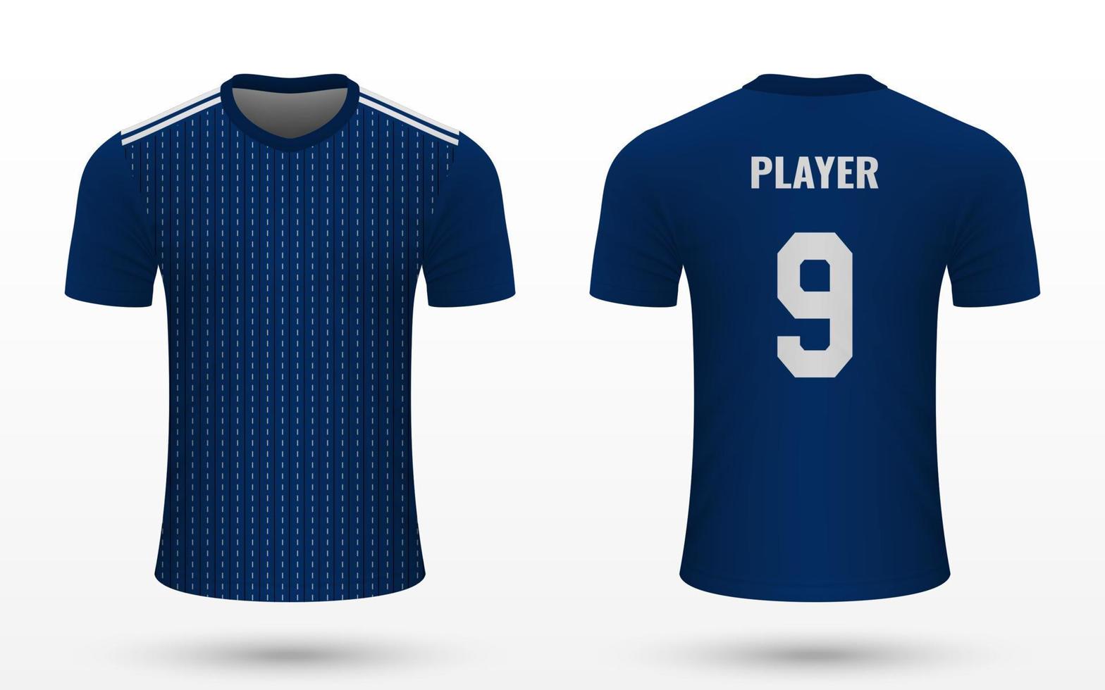 realista fútbol camisa jersey vector