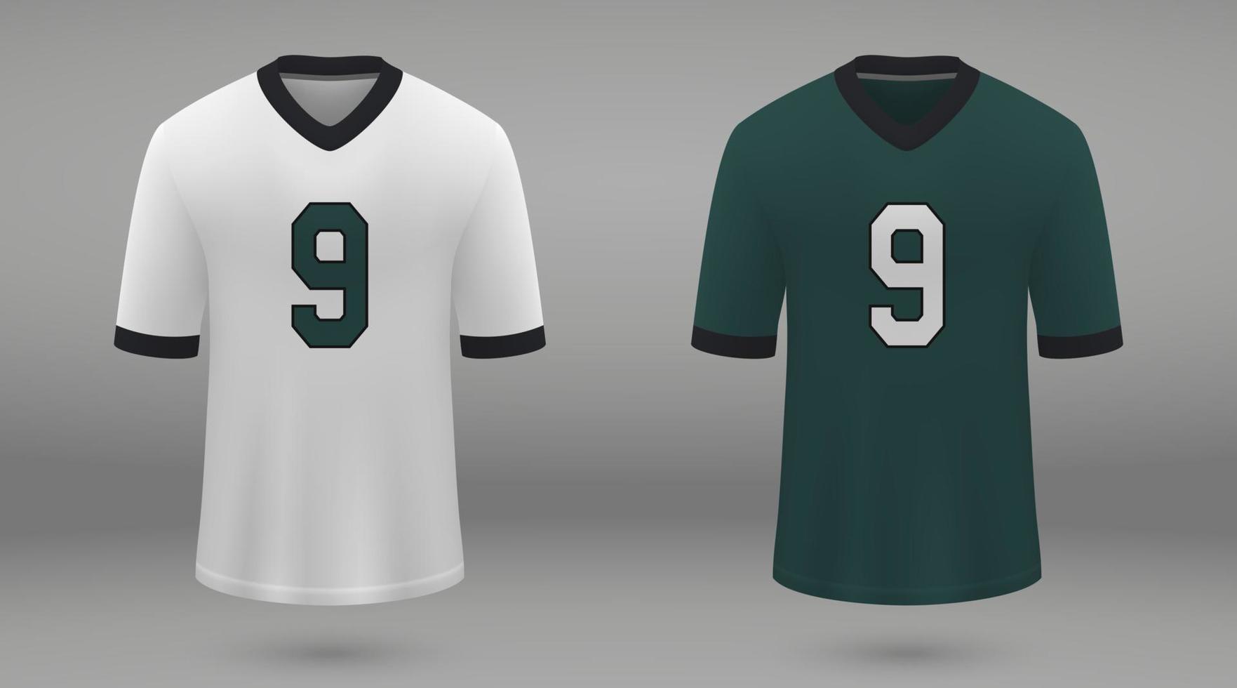 Realistic american football jersey vector