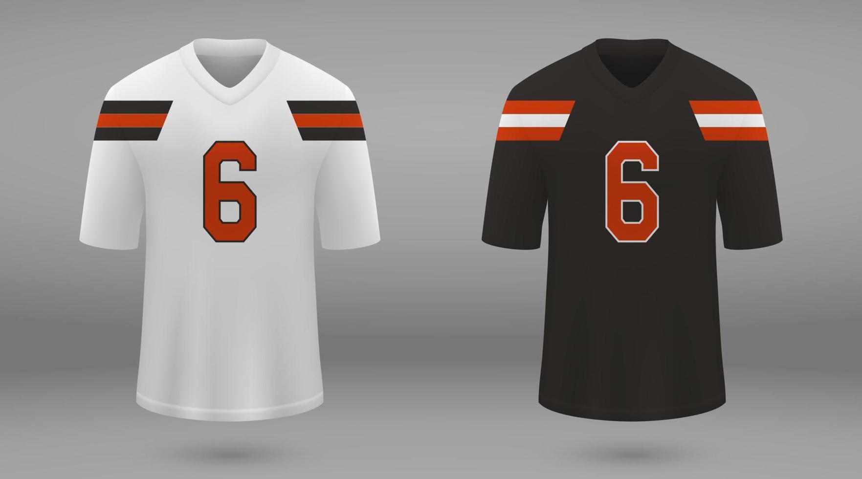 Realistic american football jersey vector