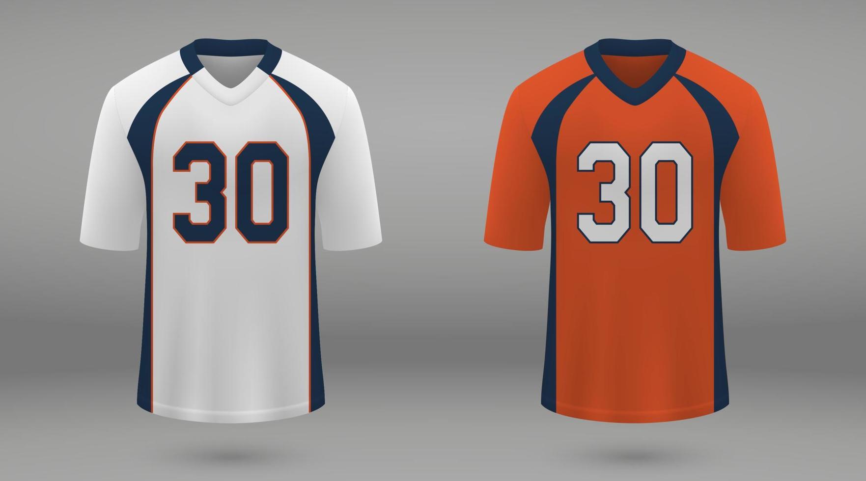 Realistic american football jersey vector