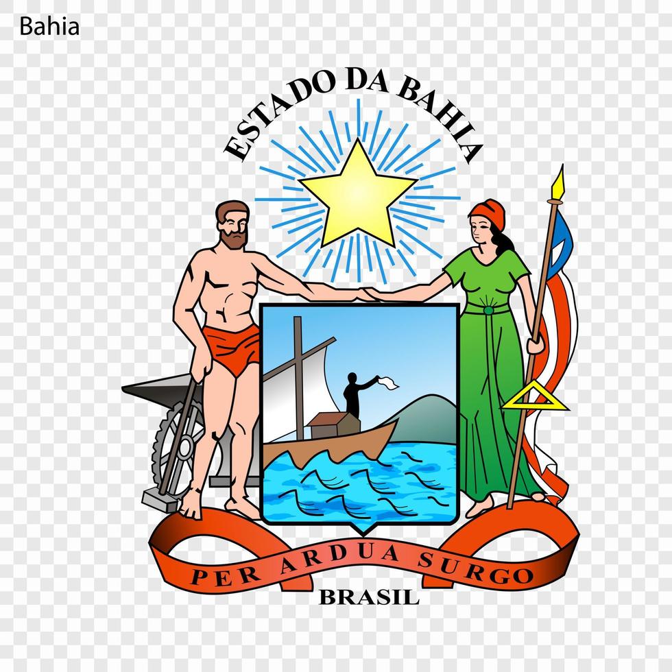 emblem state of brazil vector