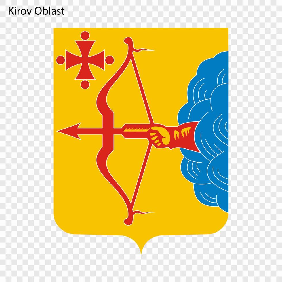 Emblem of  province of Russia vector