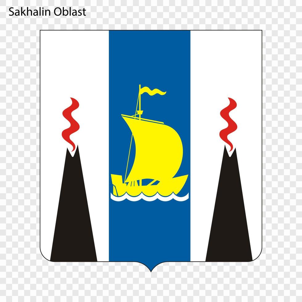 Emblem of  province of Russia vector