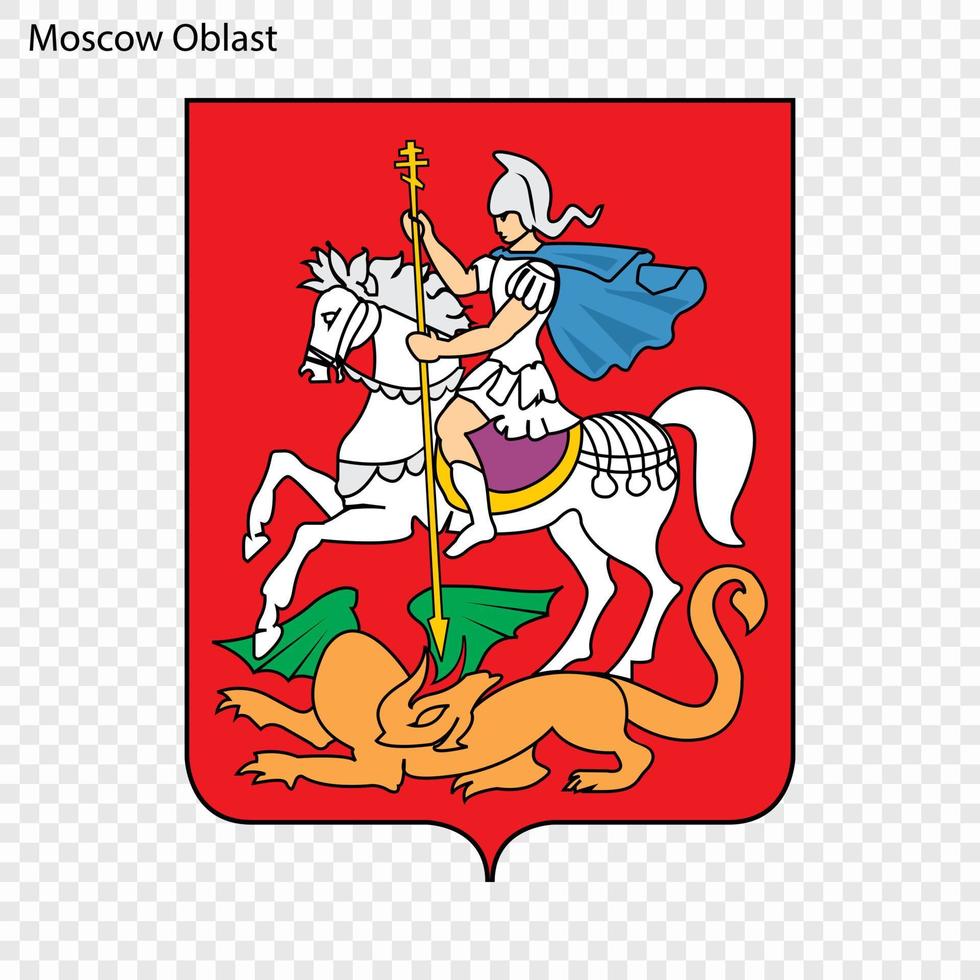 Emblem of  province of Russia vector