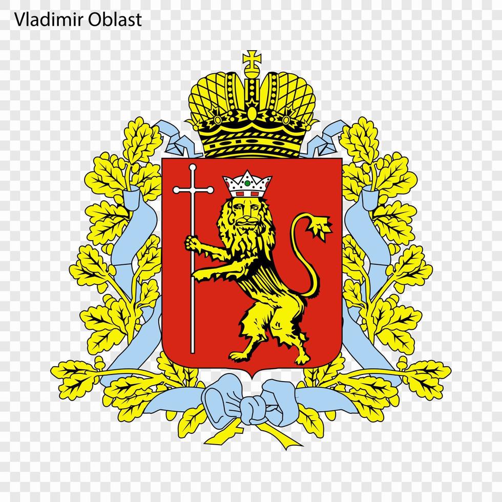 Emblem of  province of Russia vector