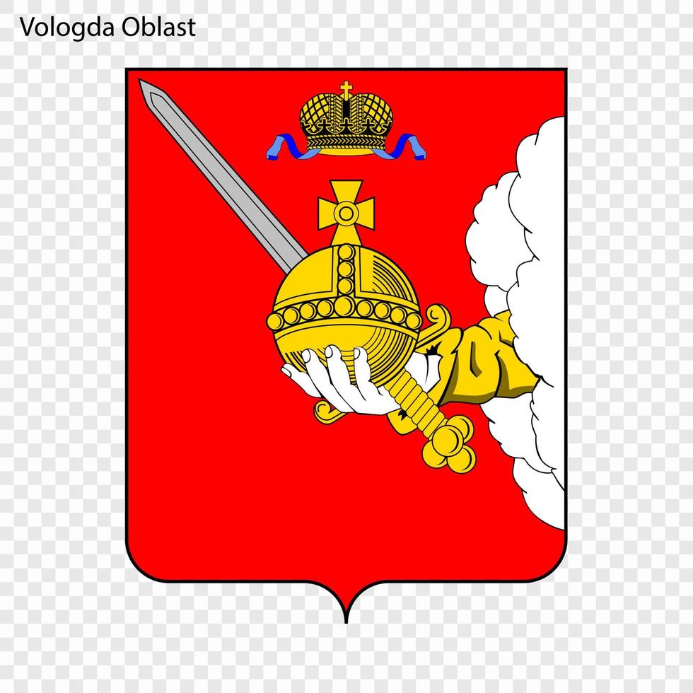 Emblem of  province of Russia vector