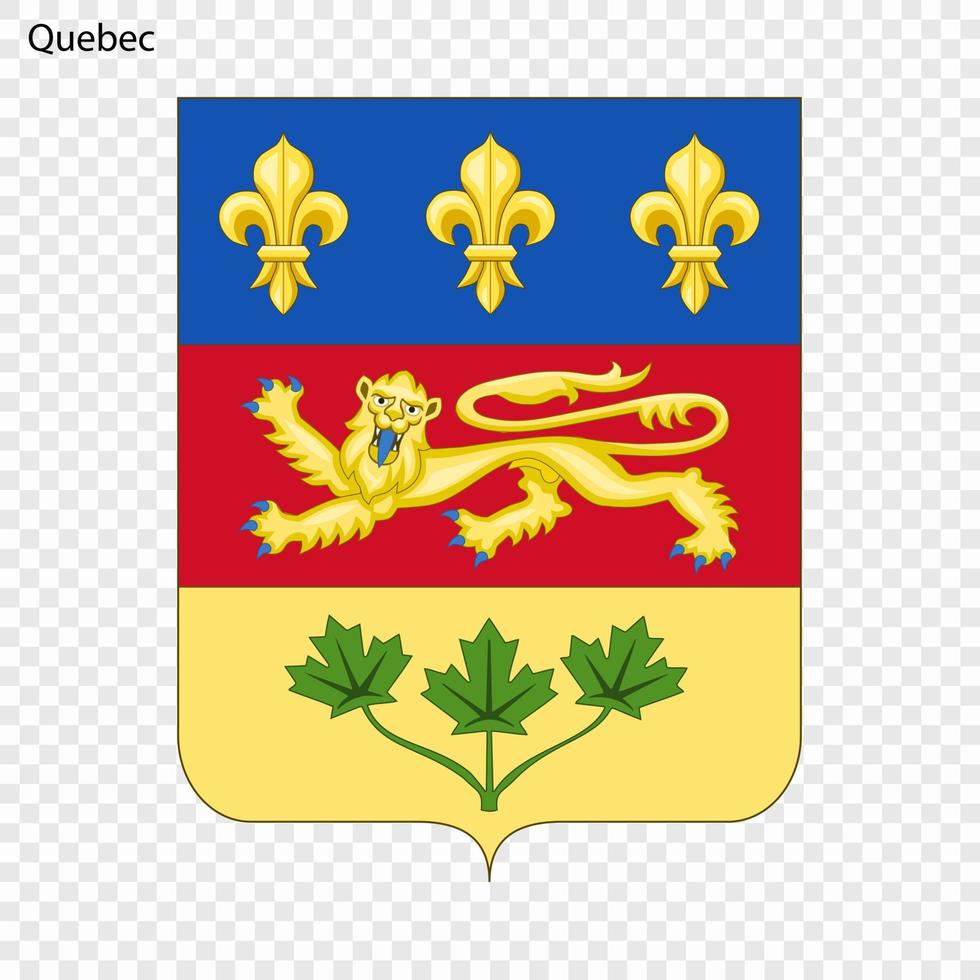 Emblem of British Columbia, province of Canada. Vector illustration