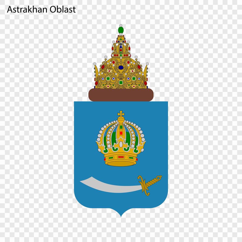 Emblem of  province of Russia vector