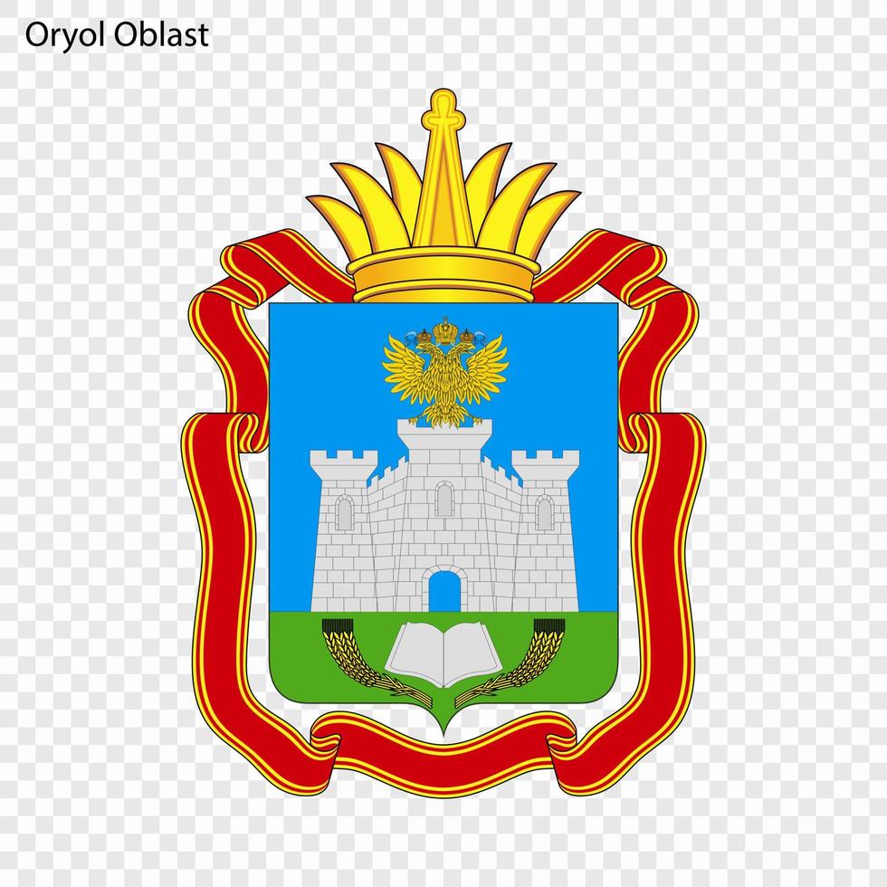 Emblem of  province of Russia vector