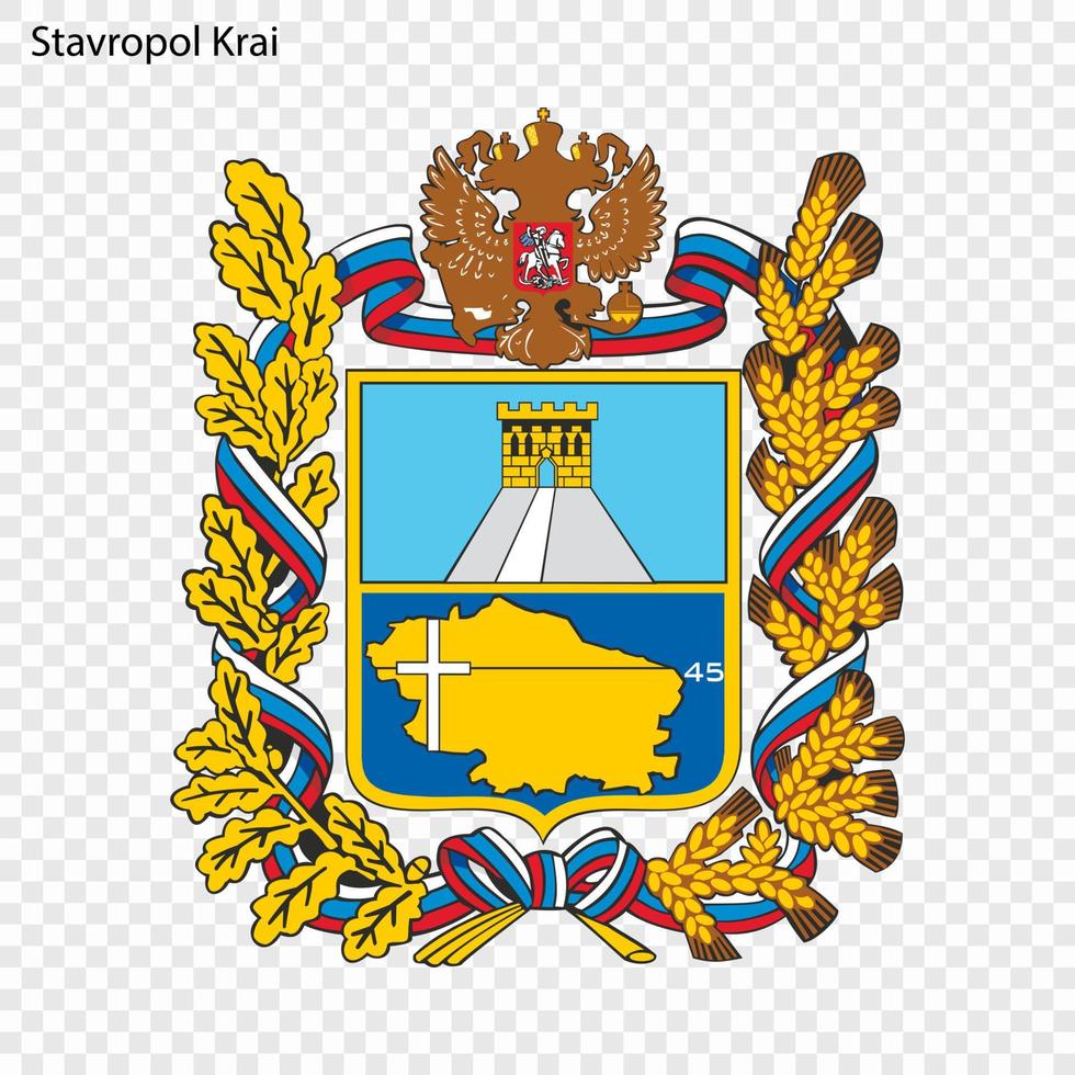 Emblem of  province of Russia vector