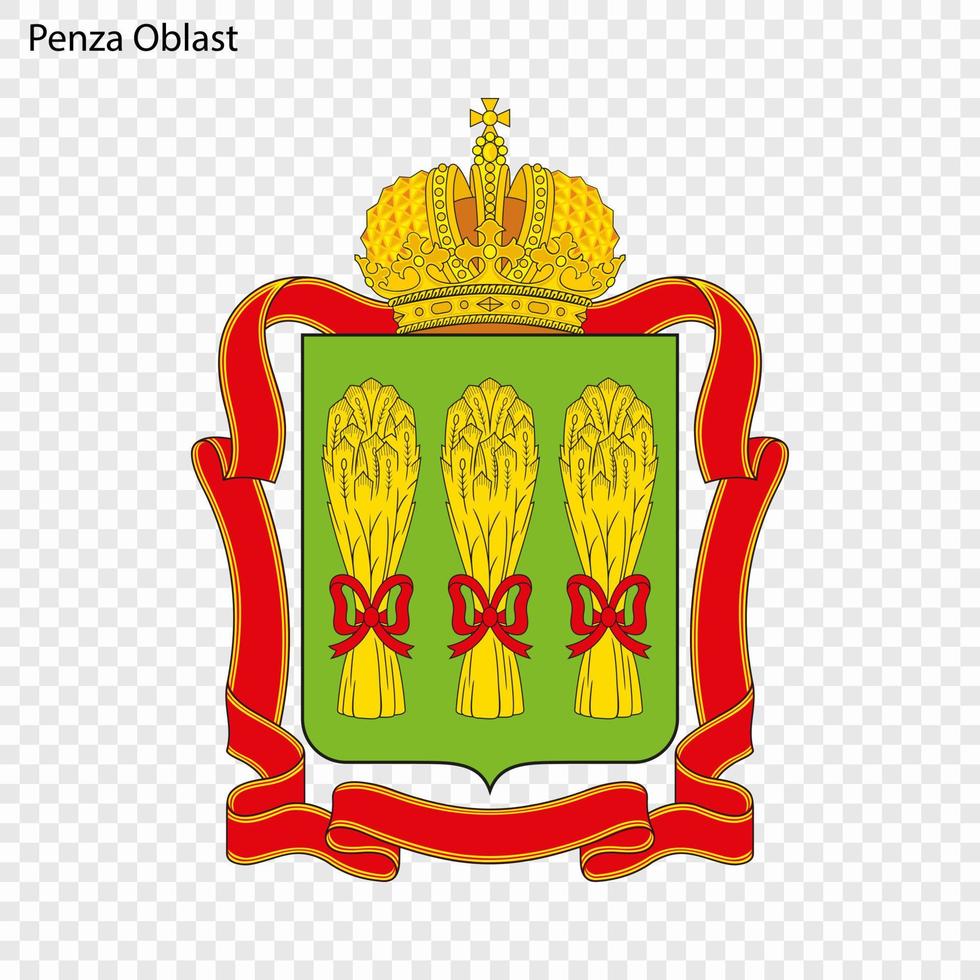 Emblem of  province of Russia vector