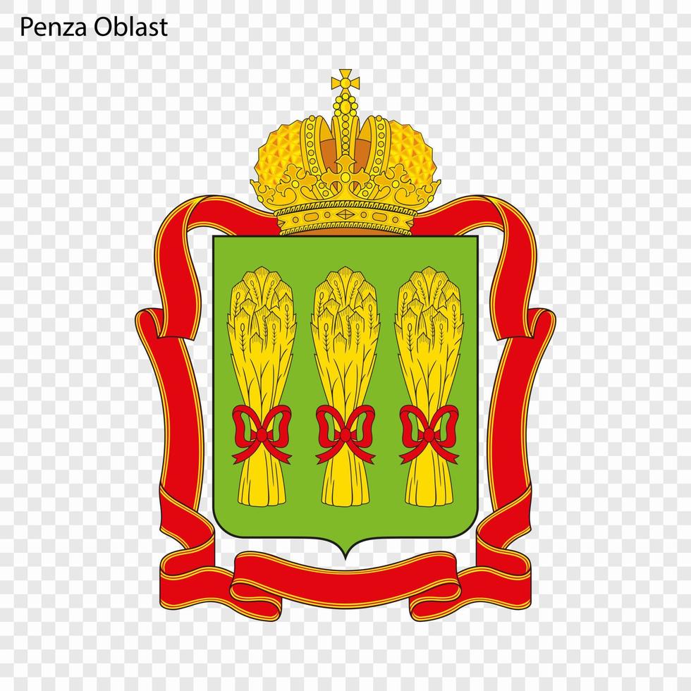 emblema de provincia de Rusia vector