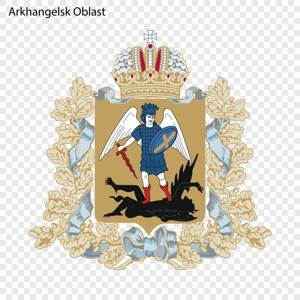 Emblem of  province of Russia vector