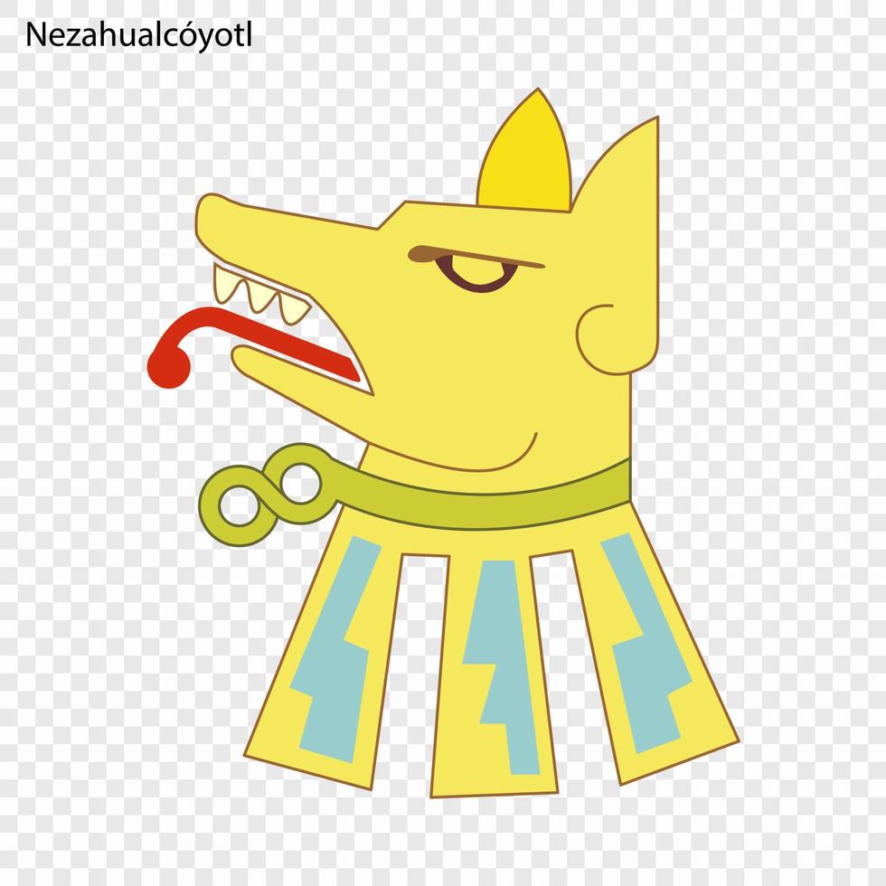 Emblem of Nezahualcoyotl vector