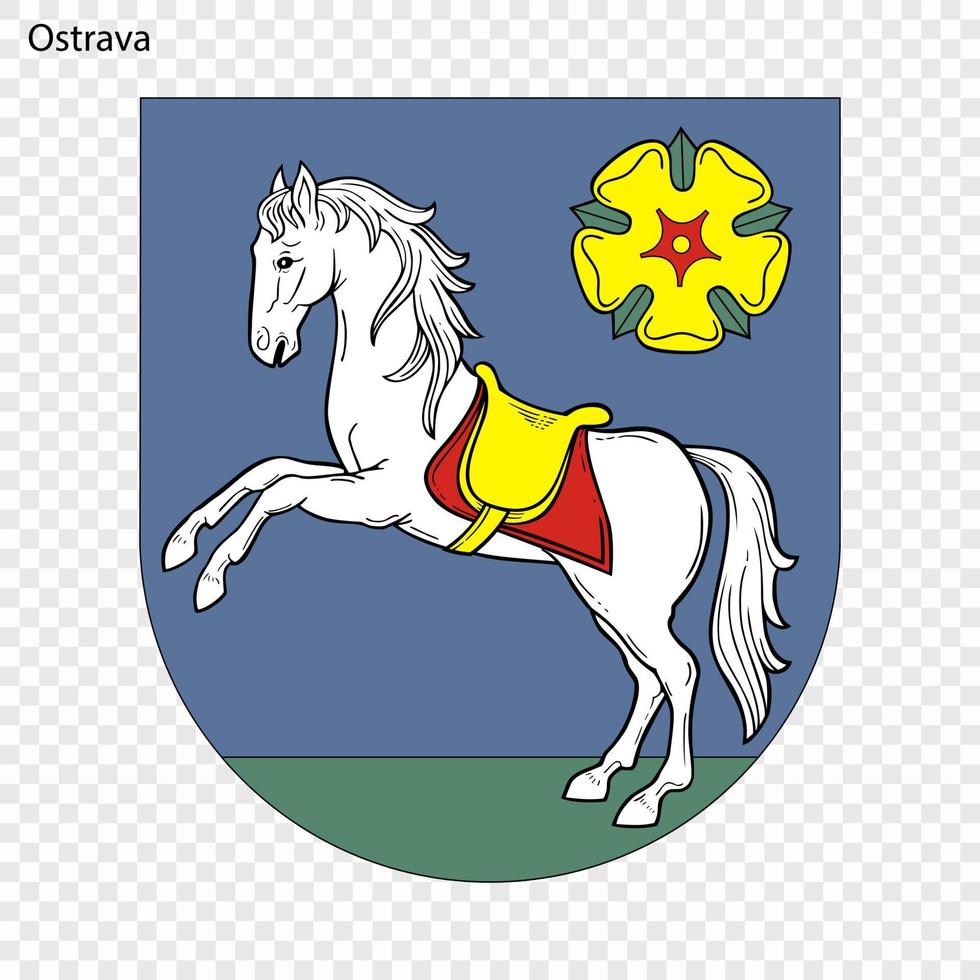 emblema de ciudad de checo república vector