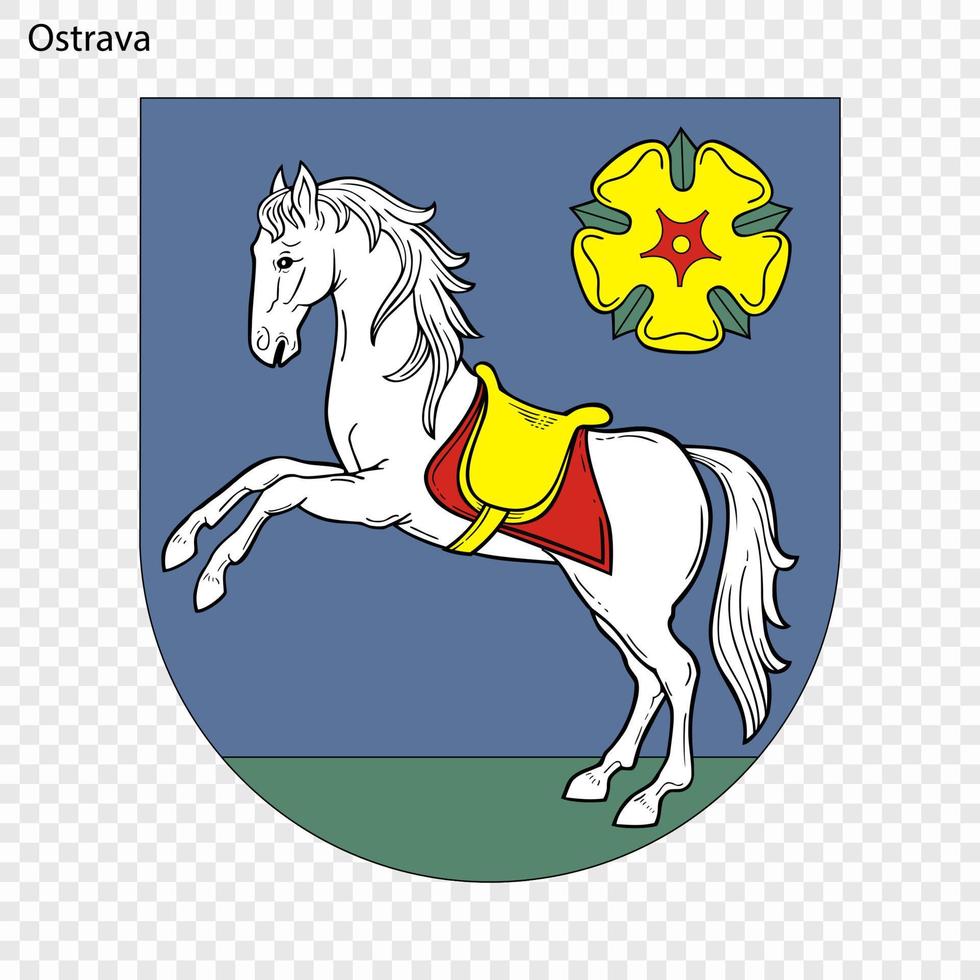 Emblem of City of Czech Republic vector