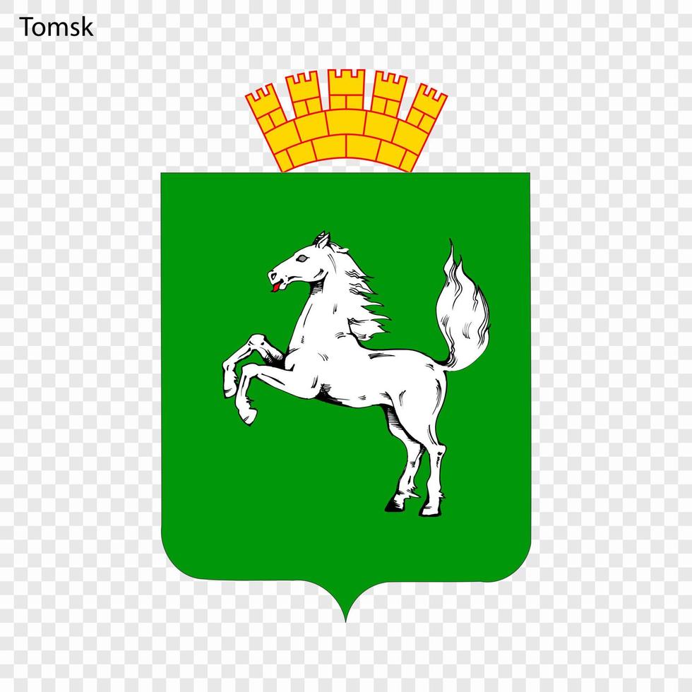 Emblem of Tomsk. vector