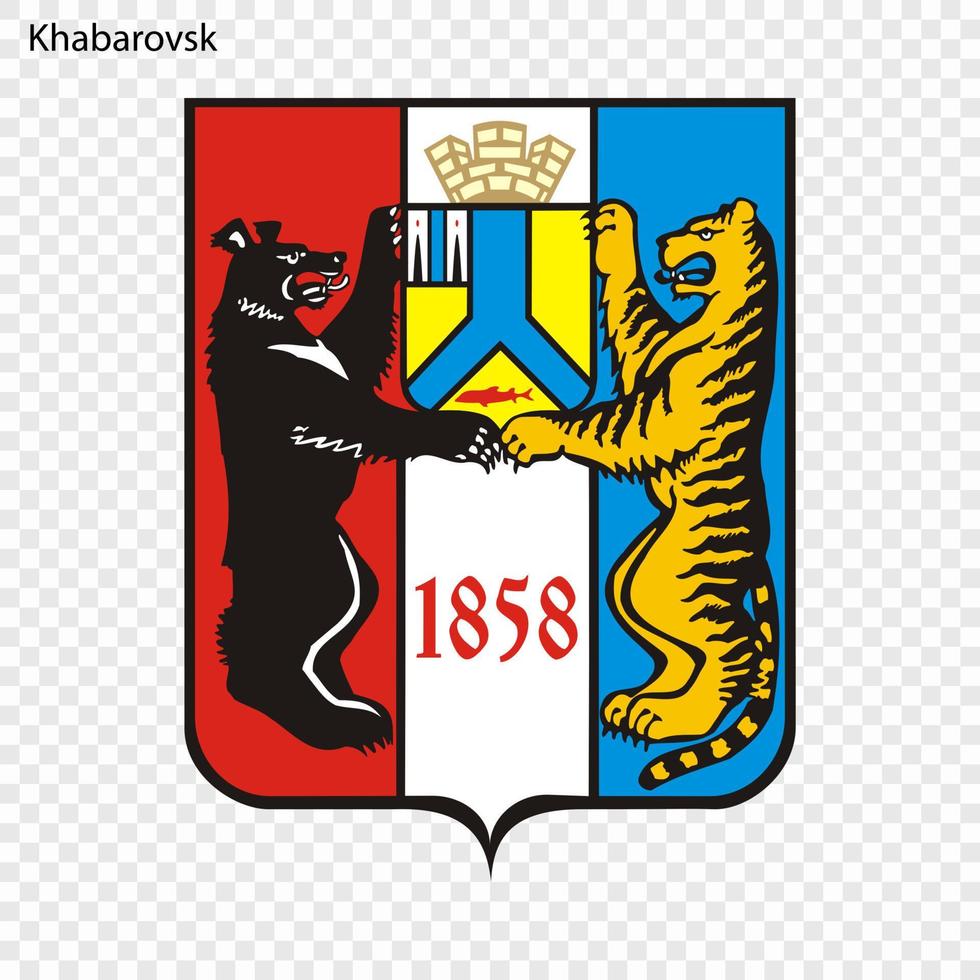 Emblem of  Khabarovsk. Vector illustration