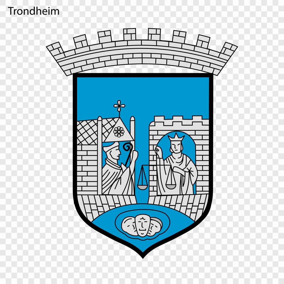 emblema de ciudad de Noruega vector