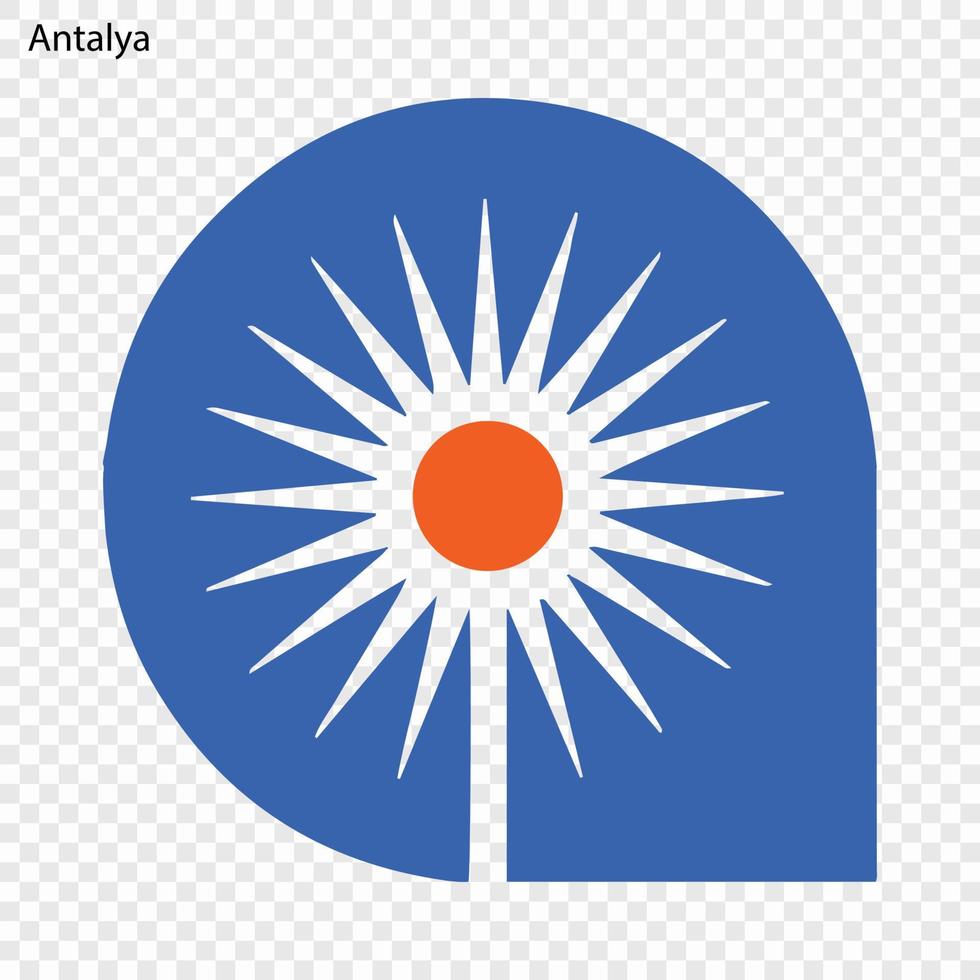 Emblem of Antalya. vector
