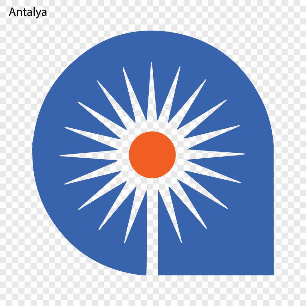 emblema de antalya. vector