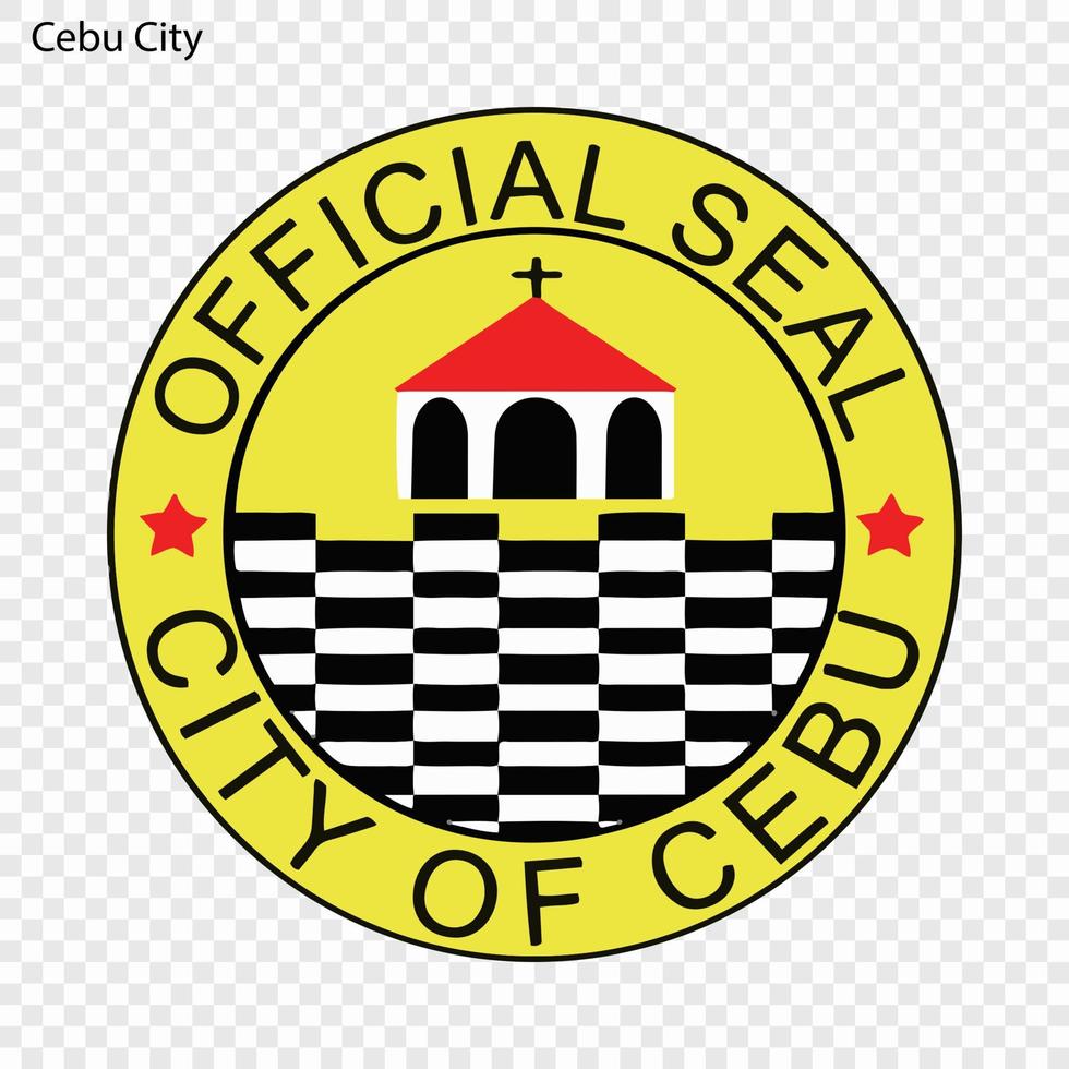 Emblem  City of Philippines. vector
