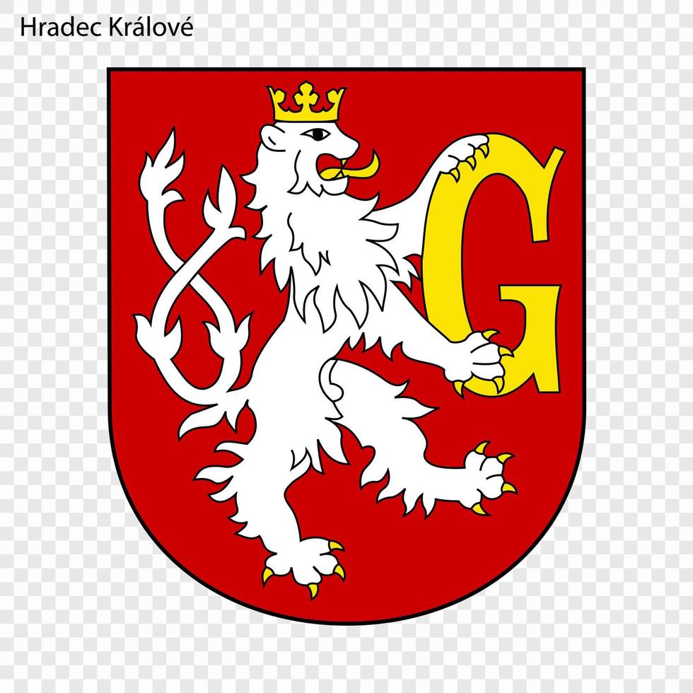 Emblem of City of Czech Republic vector