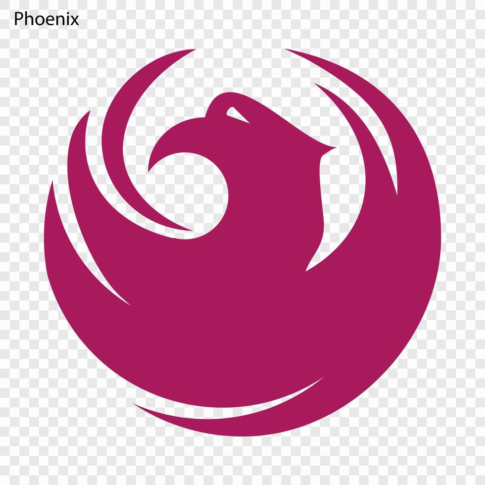 emblema de fénix vector