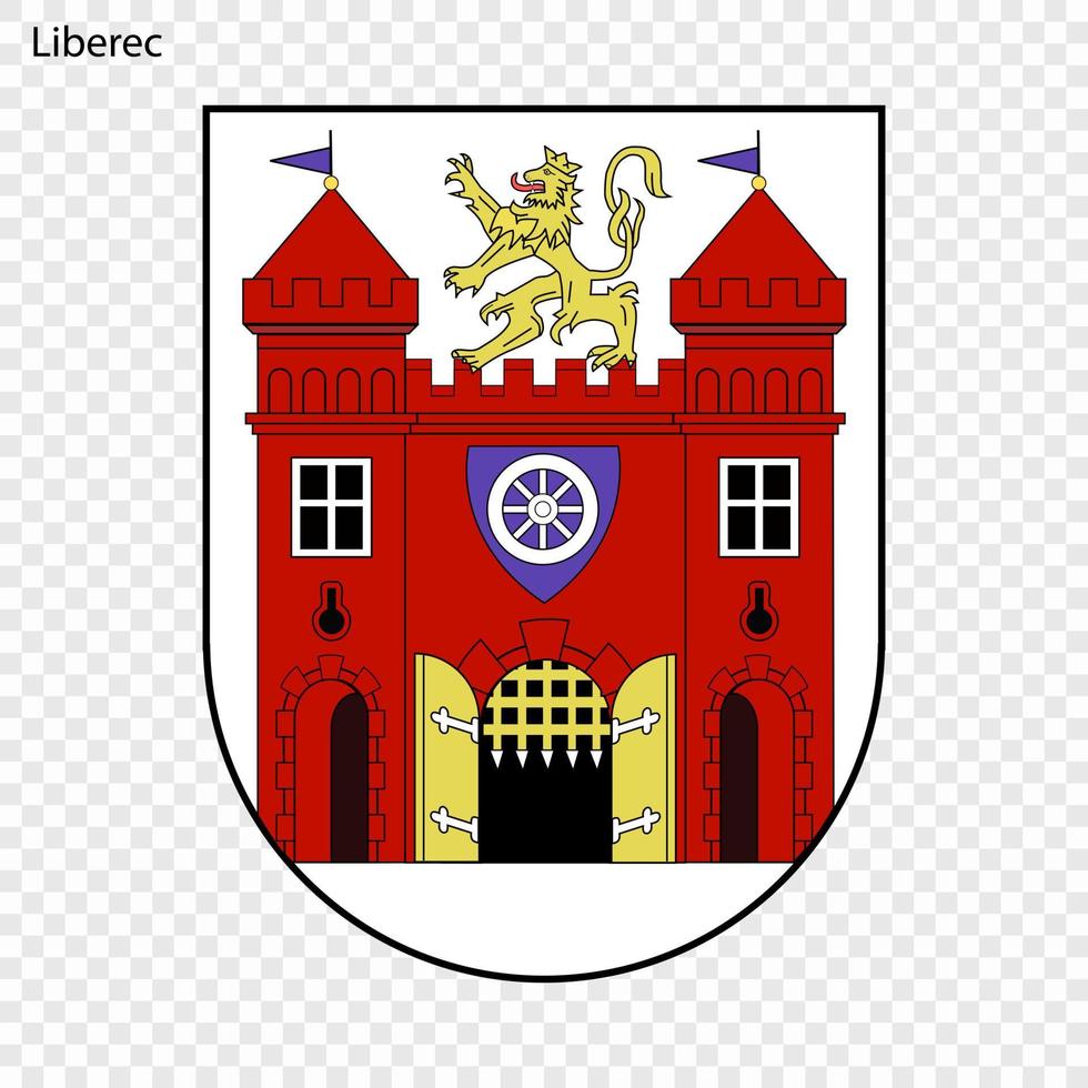 Emblem of City of Czech Republic vector