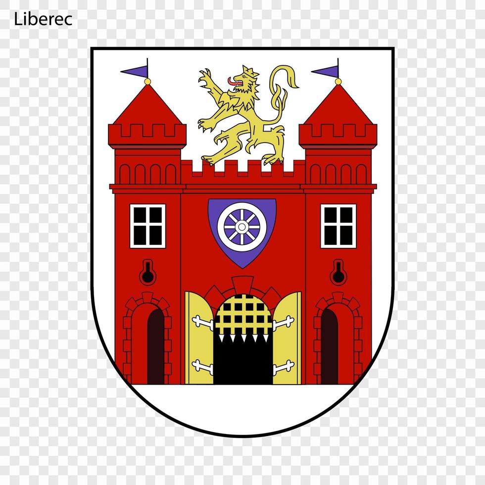 emblema de ciudad de checo república vector