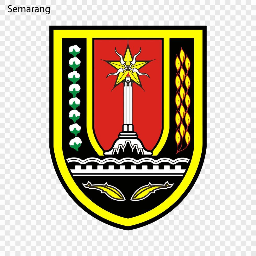 emblema ciudad de Indonesia. vector