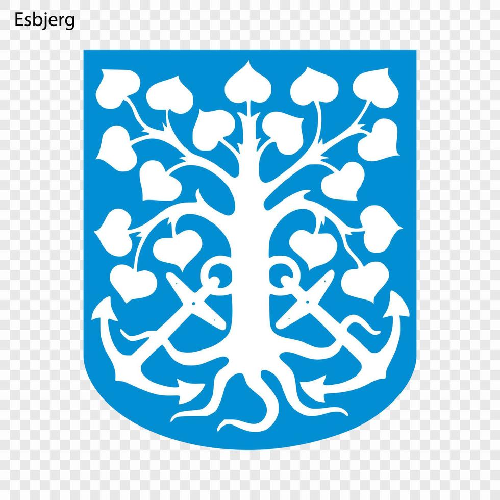 emblema de ciudad de Dinamarca vector