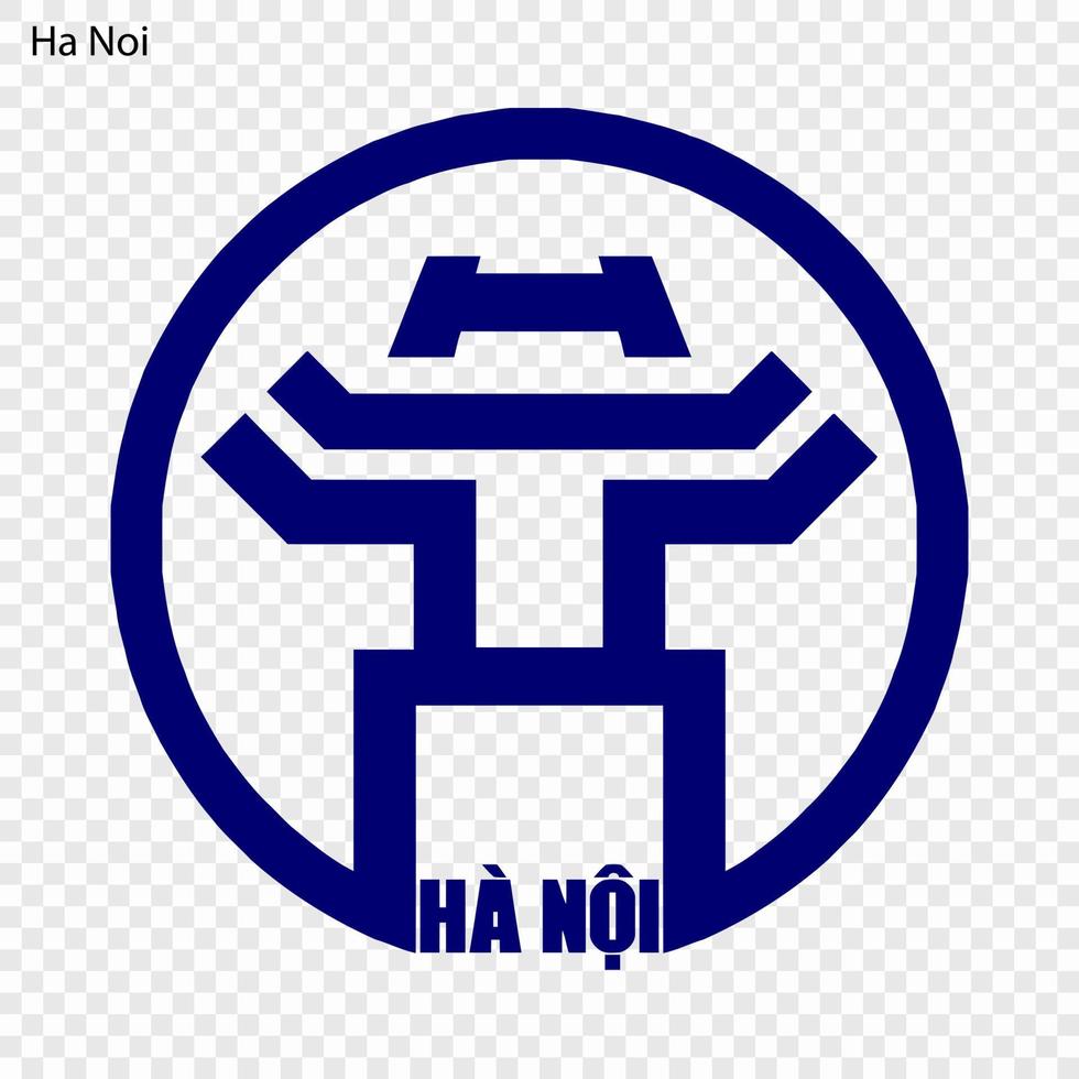 emblema ciudad de Vietnam vector