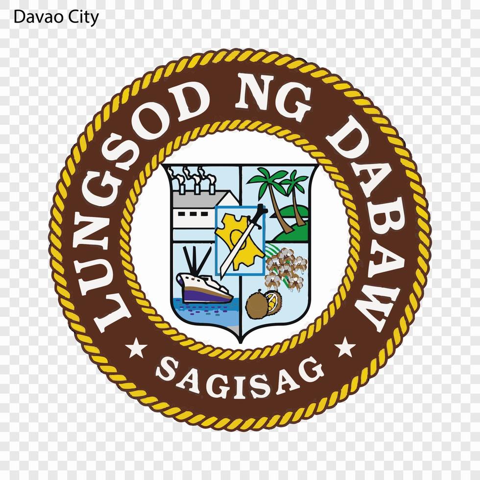 Emblem  City of Philippines. vector