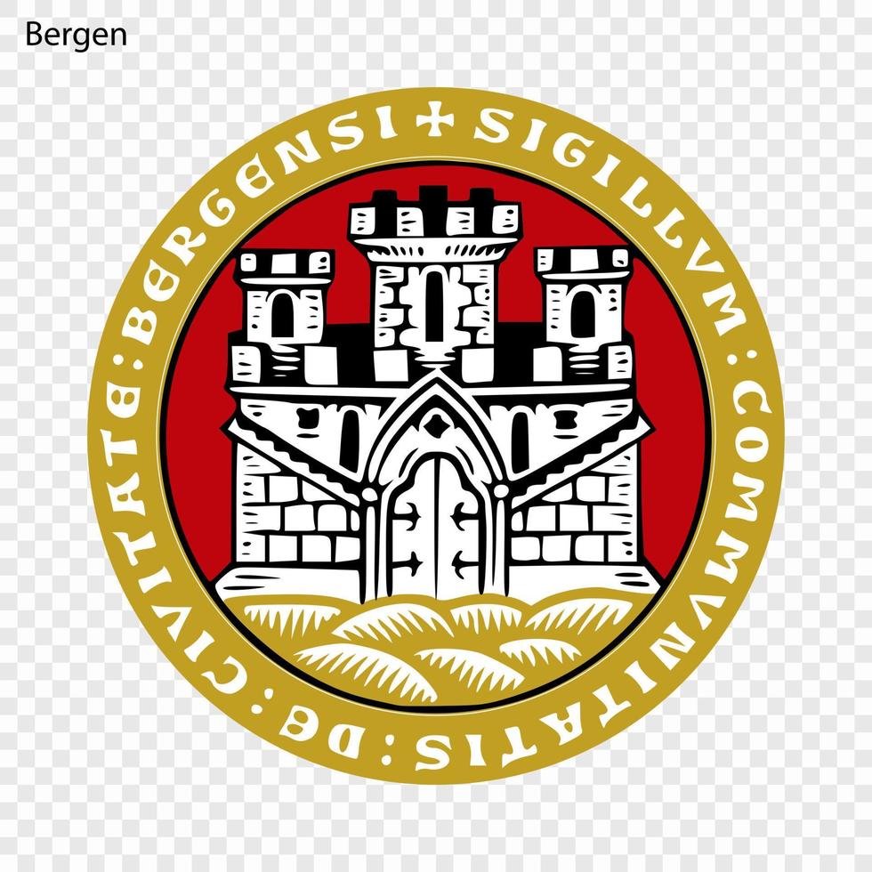 Emblem of City of Norway vector