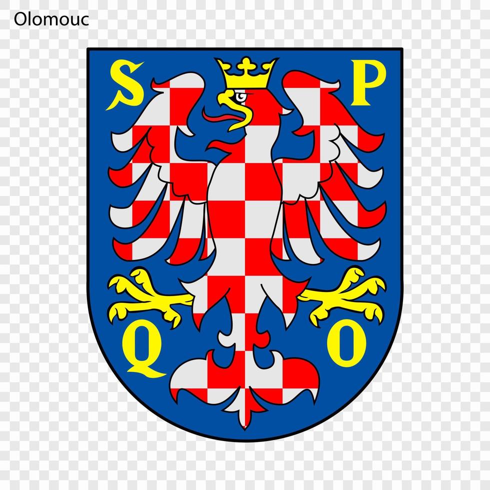 Emblem of City of Czech Republic vector