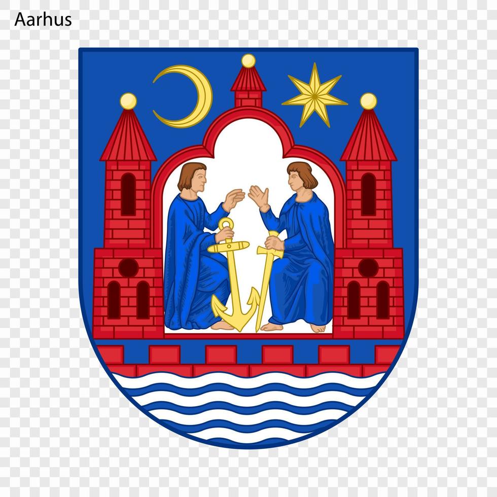 emblema de ciudad de Dinamarca vector